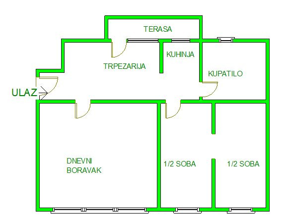 prodaja, stanovi, novi sad, centar, 66m2