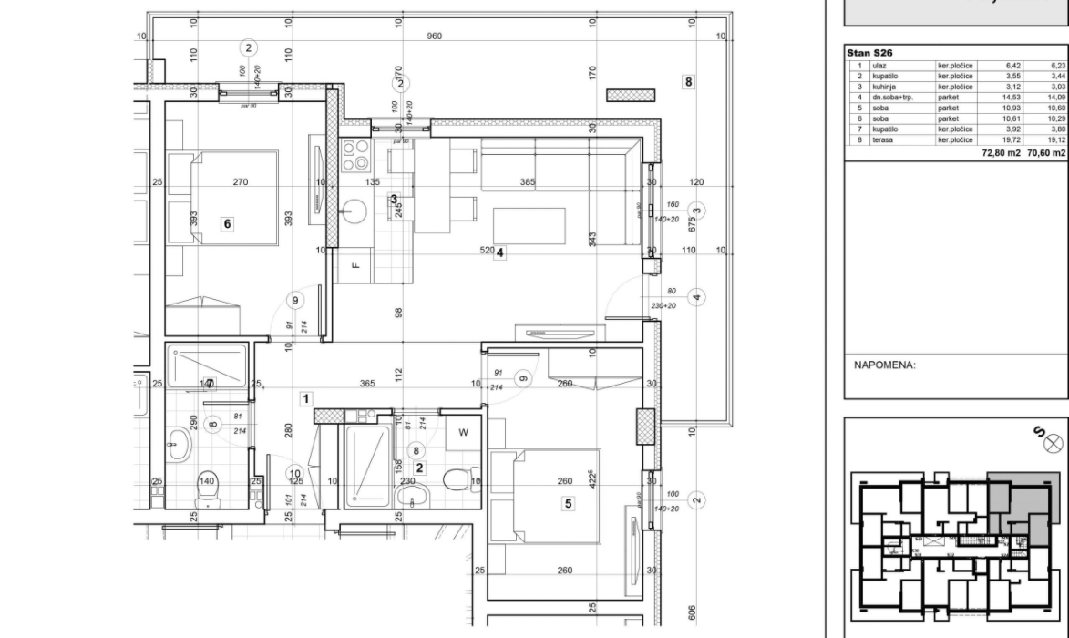 prodaja, stanovi, novi sad, telep, 70m2