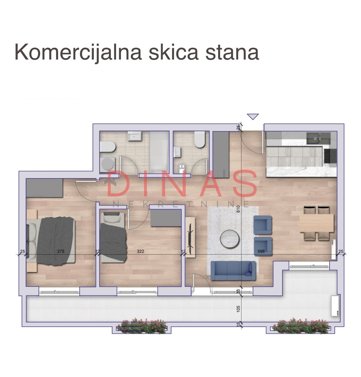 prodaja, stanovi, novi sad, sajam, 77m2