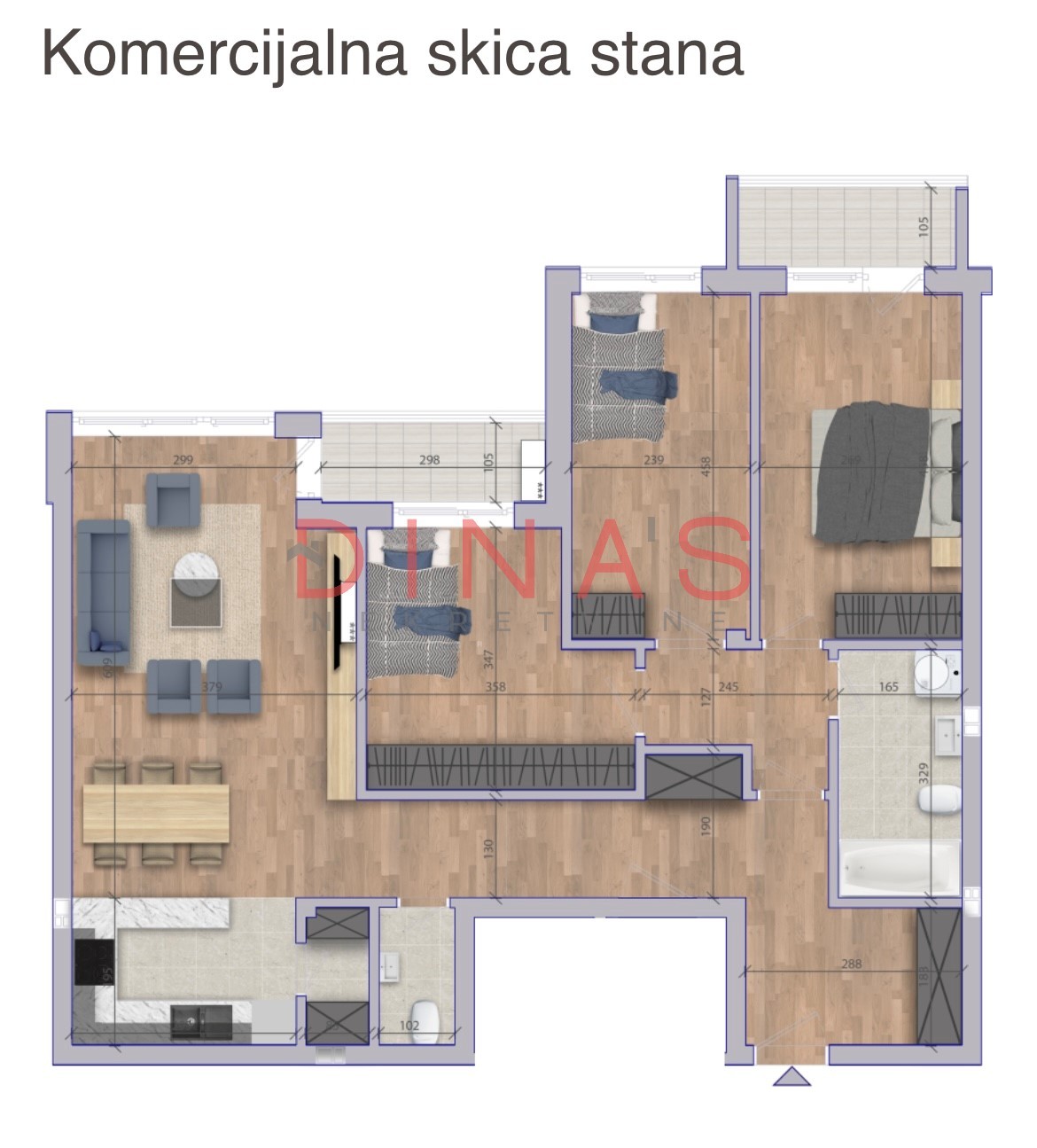 prodaja, stanovi, novi sad, sajam, 92m2