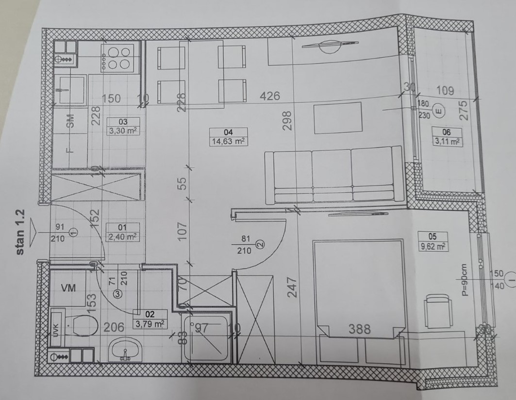 prodaja, stanovi, novi sad, novo naselje, 37m2