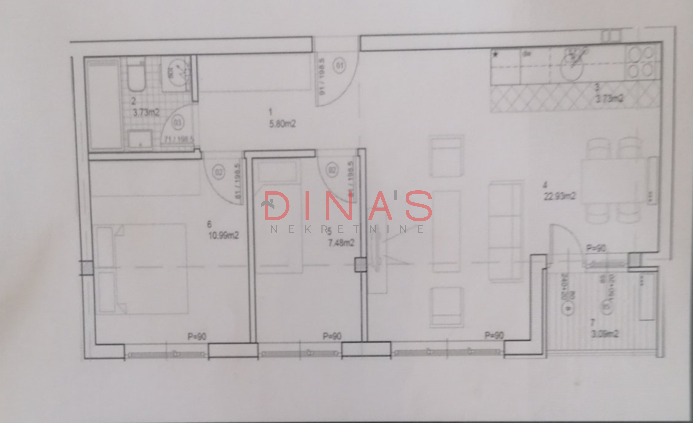 prodaja, stanovi, novi sad, nova detelinara, 57m2